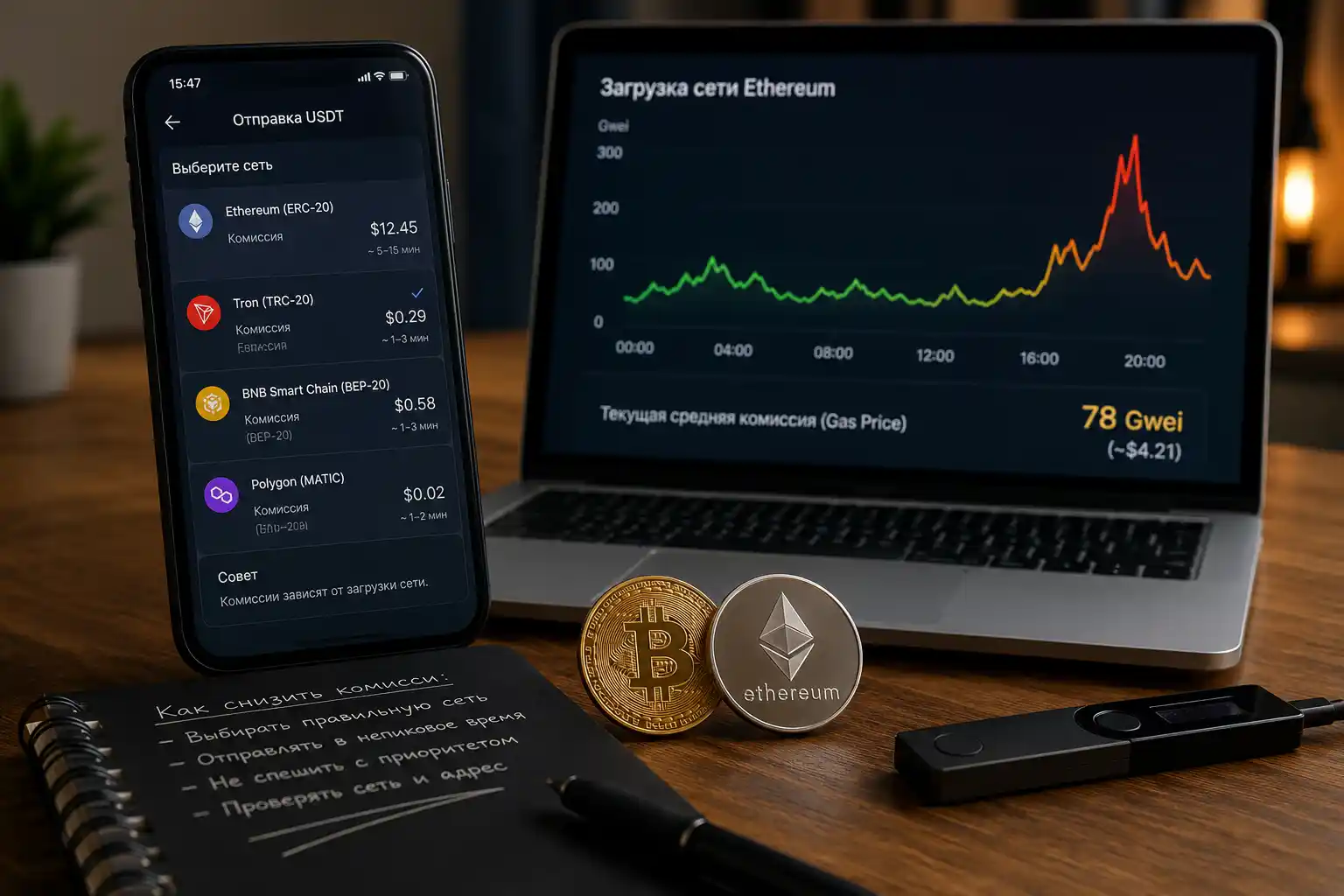 Почему комиссия за перевод USDT может быть $15, а может — всего пару центов