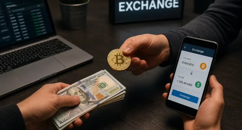 Обналичивание криптовалюты через обменники